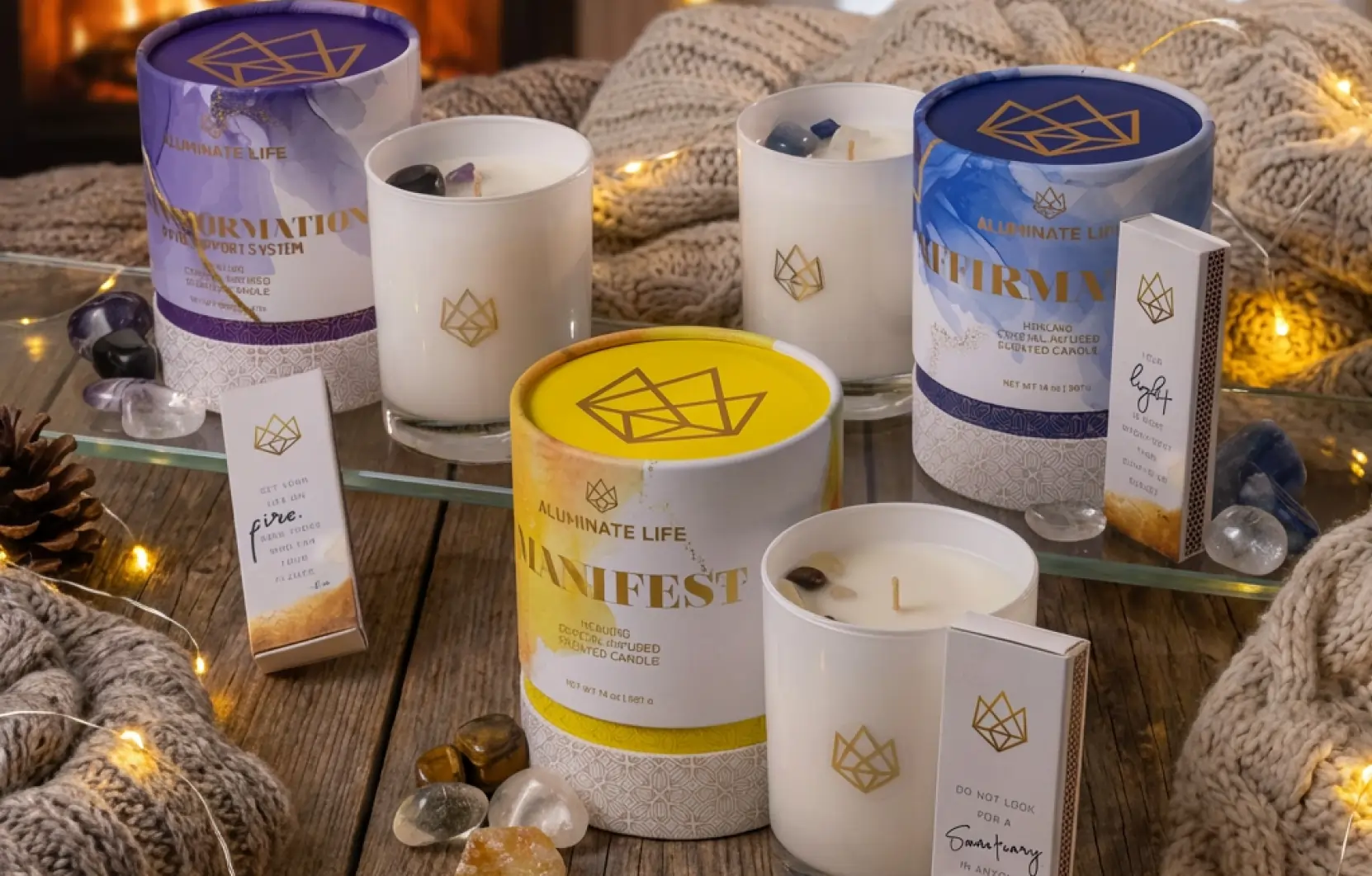 New Year Candle Trio